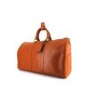 Sac de voyage Louis Vuitton Keepall 45 en cuir épi marron camel - 00pp thumbnail