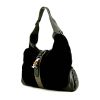 Gucci Jackie handbag in black leather and black suede - 00pp thumbnail