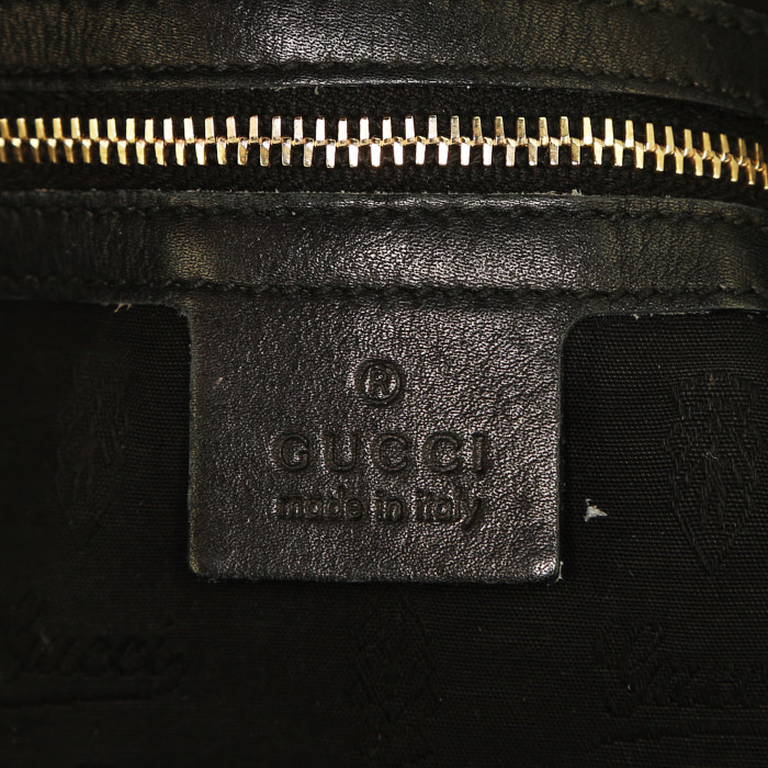 Borsa Gucci Jackie in pelle nera e camoscio nero - Detail D3