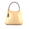 Chanel shopping bag in beige leather and brown plastic - 360 thumbnail