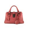 Bottega Veneta Roma mini shoulder bag in pink intrecciato leather - 360 thumbnail