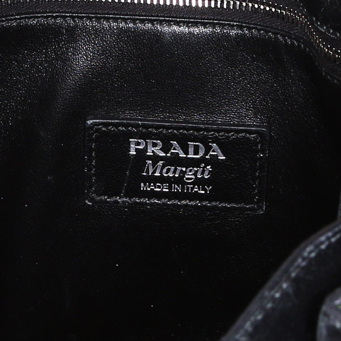 Bolso de mano Prada Margit en cuero verde - Detail D3