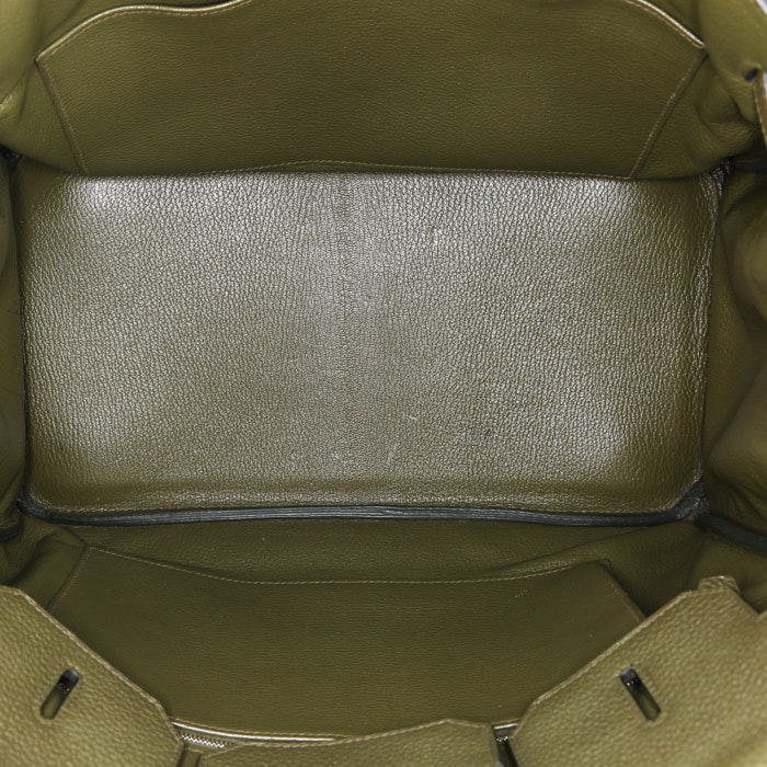 Borsa Hermes Birkin 35 cm in pelle togo Vert Veronese - Detail D2