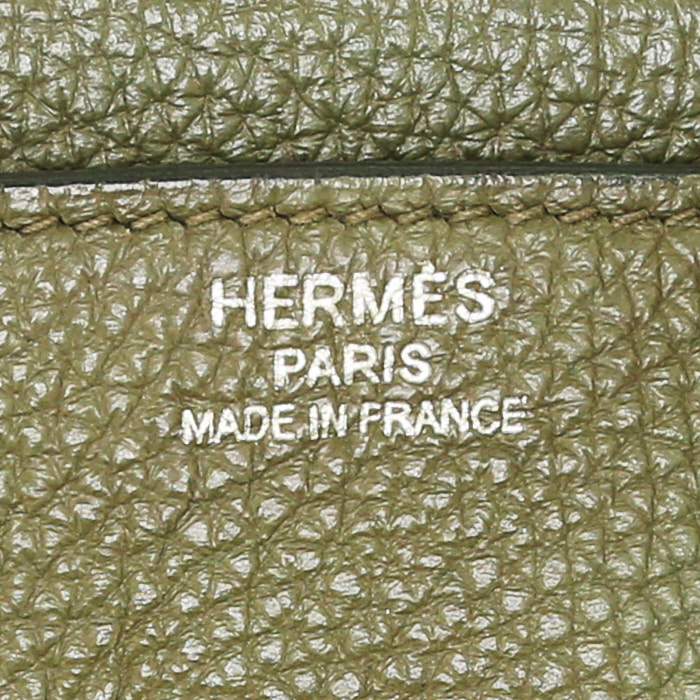 Borsa Hermes Birkin 35 cm in pelle togo Vert Veronese - Detail D3