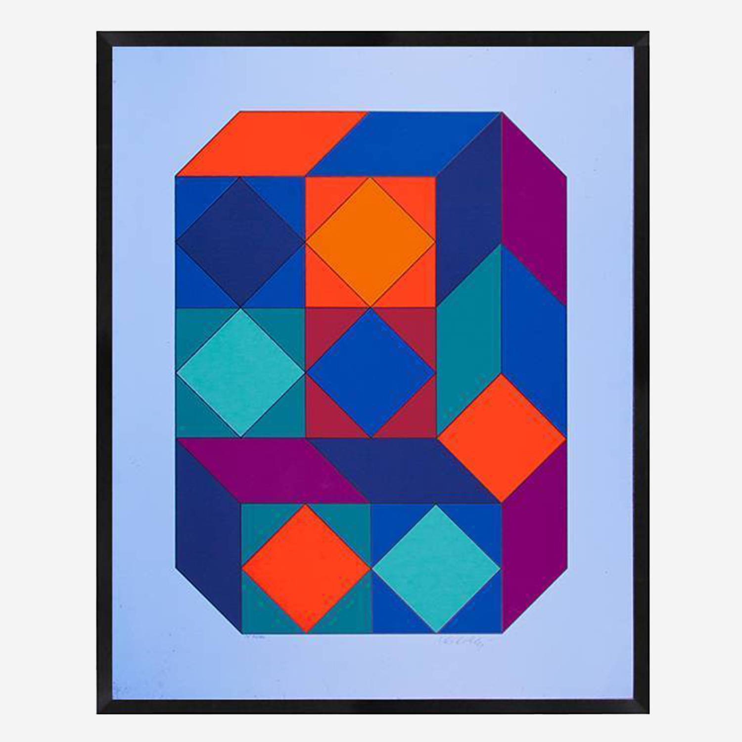 Victor Vasarely, "Xico 8", silkscreen in colors on paper, signed, numbered, of 1973 - 00pp