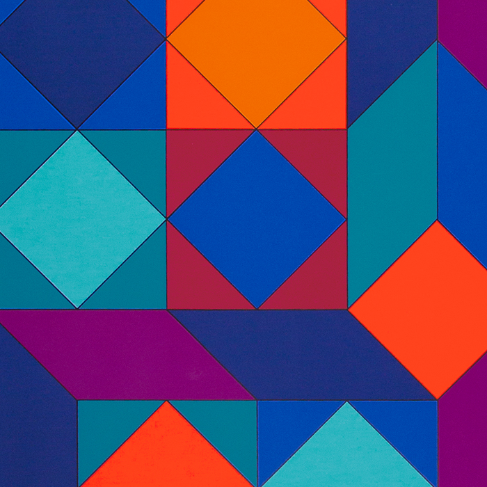 Victor Vasarely, "Xico 8", silkscreen in colors on paper, signed, numbered, of 1973 - Detail D1