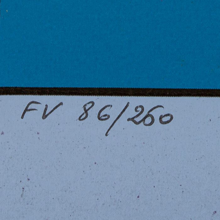 Victor Vasarely, "Xico 8", sérigraphie en couleurs sur papier, signée, numérotée, de 1973 - Detail D3