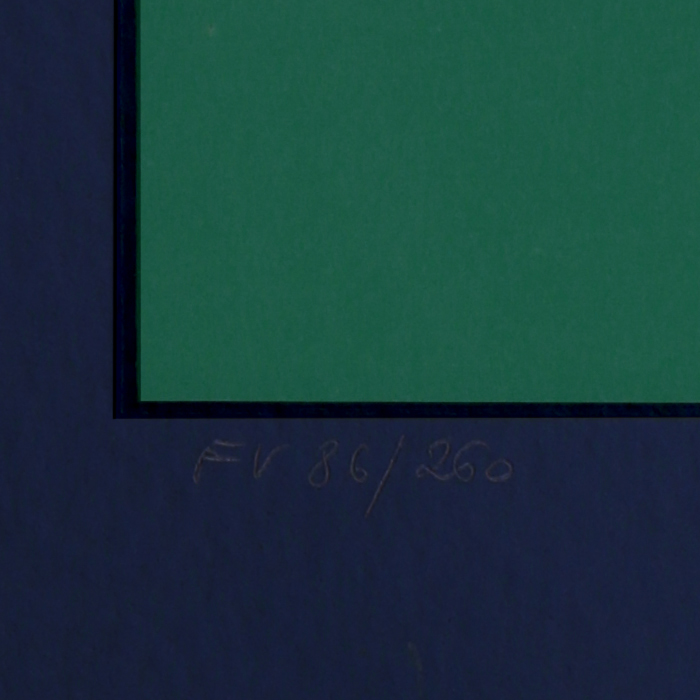 Victor Vasarely, "Xico 4", silkscreen in colors on paper, signed, numbered and framed, of 1973 - Detail D3