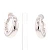 Chaumet Anneau large model hoop earrings in white gold - 360 thumbnail