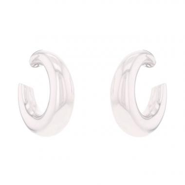 Chaumet Anneau large model hoop earrings in white gold