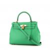Hermès  Kelly 28 cm handbag  in green togo leather - 00pp thumbnail