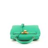 Hermès  Kelly 28 cm handbag  in green togo leather - 360 Front thumbnail