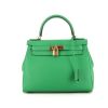 Bolso de mano Hermès  Kelly 28 cm en cuero togo verde - 360 thumbnail