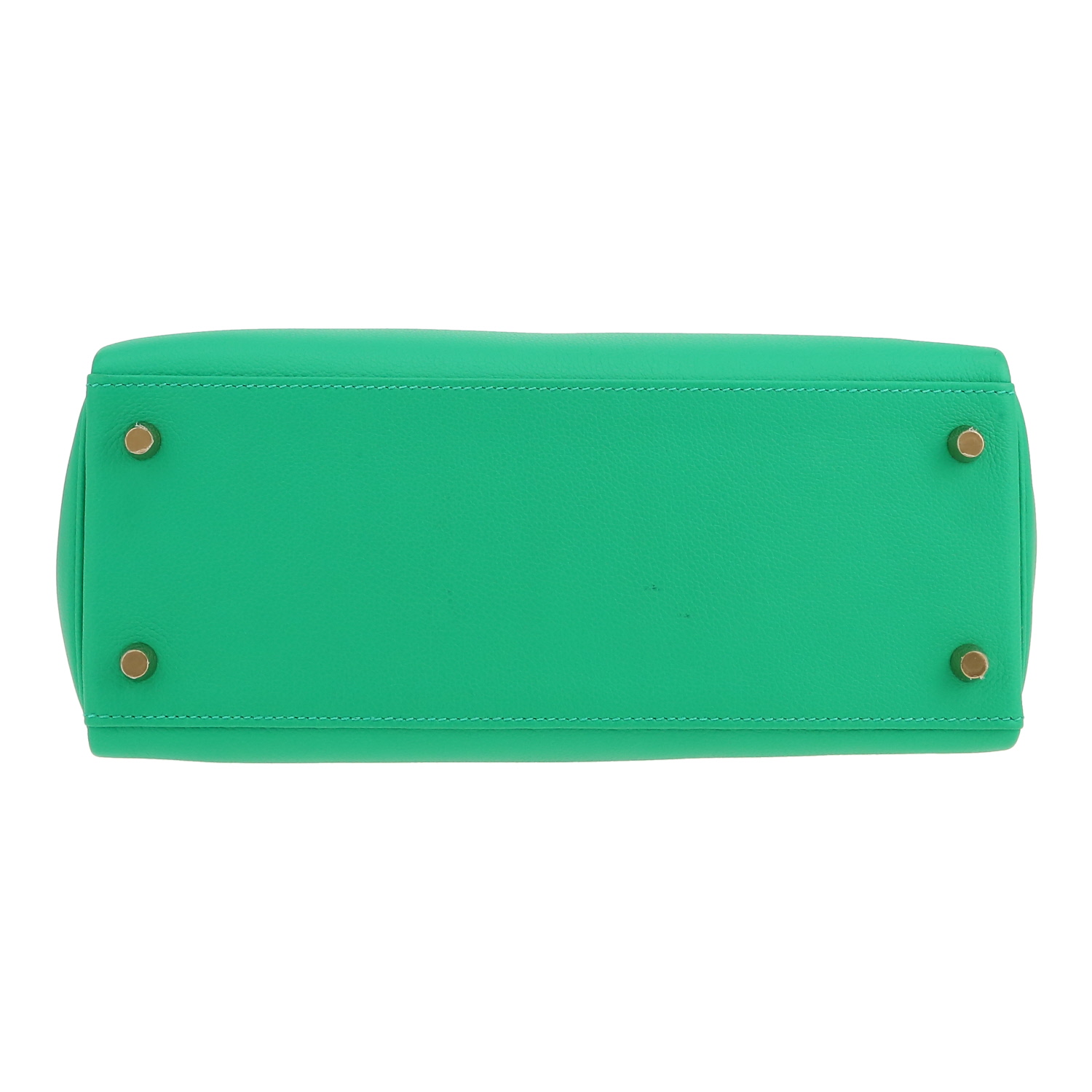 Sac à main Hermès  Kelly 28 cm en cuir togo vert - Detail D1