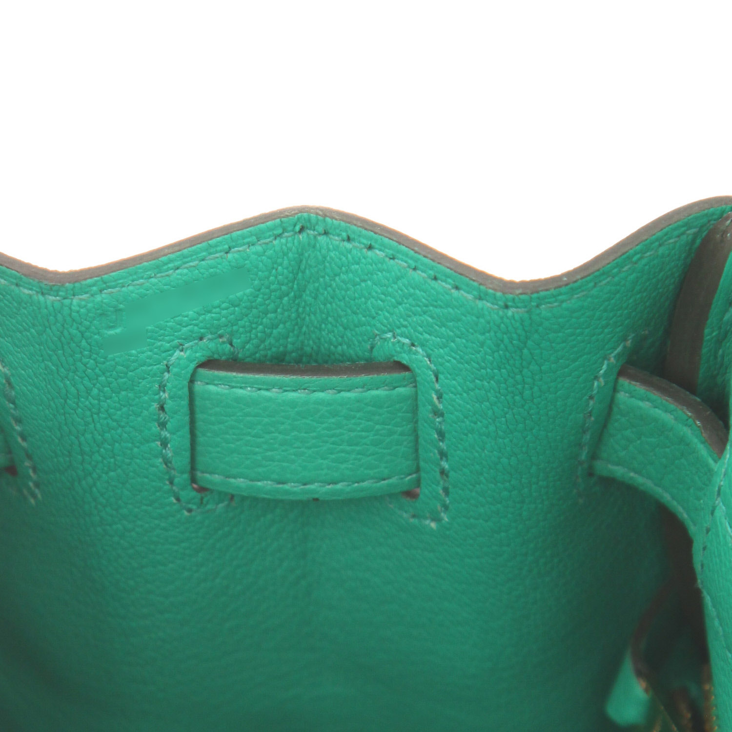 Borsa Hermès  Kelly 28 cm in pelle togo verde - Detail D4