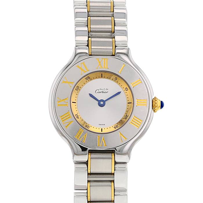 Reloj Cartier Must 21 de acero y oro chapado Ref :  1340 Circa  1990 - 00pp