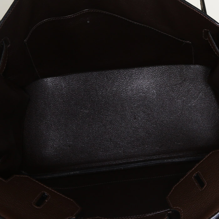Borsa Hermes Birkin 35 cm in pelle togo marrone - Detail D2