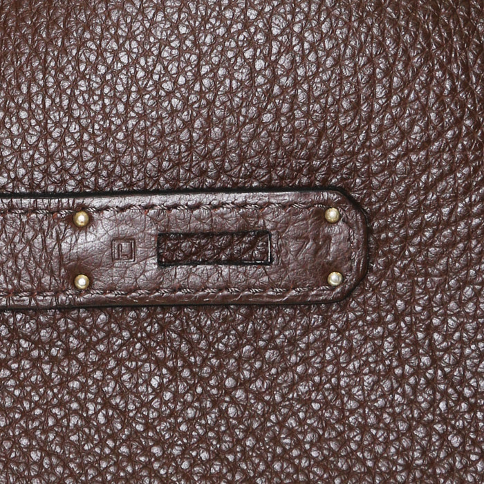 Hermes Birkin 35 cm handbag in brown togo leather - Detail D4