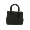 Borsa Dior Lady Dior modello medio in pelle cannage nera con decoro di borchie - 360 thumbnail