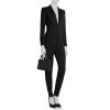 Borsa Dior Lady Dior modello medio in pelle cannage nera con decoro di borchie - Detail D1 thumbnail