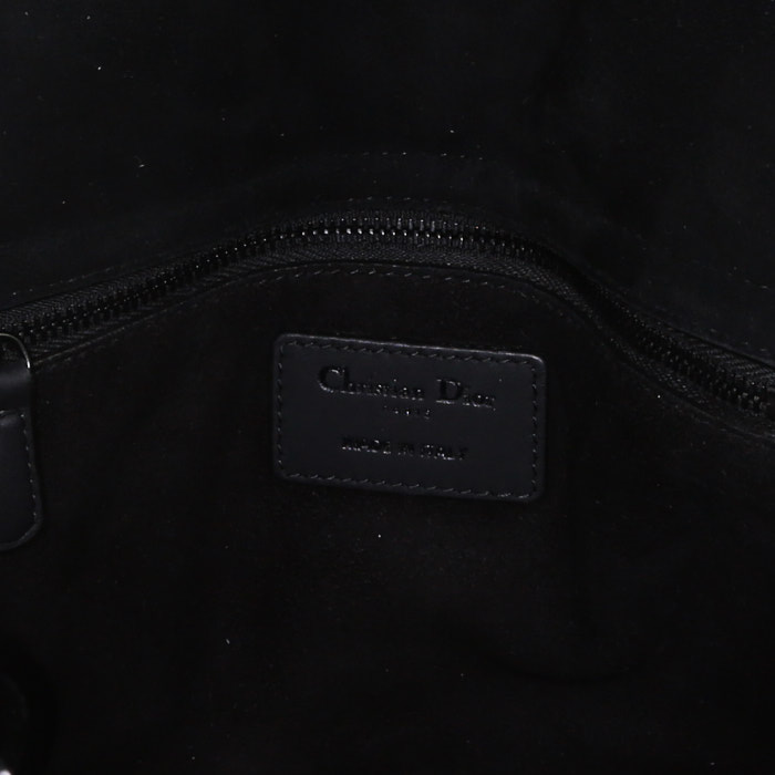 Sac à main Dior Lady Dior moyen modèle en cuir cannage noir - Detail D4