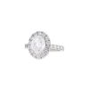 Solitaire ring, 18K white gold and diamonds (central diamond 1,03 carat, D/ VS1, n°GIA 6173264153) - 00pp thumbnail
