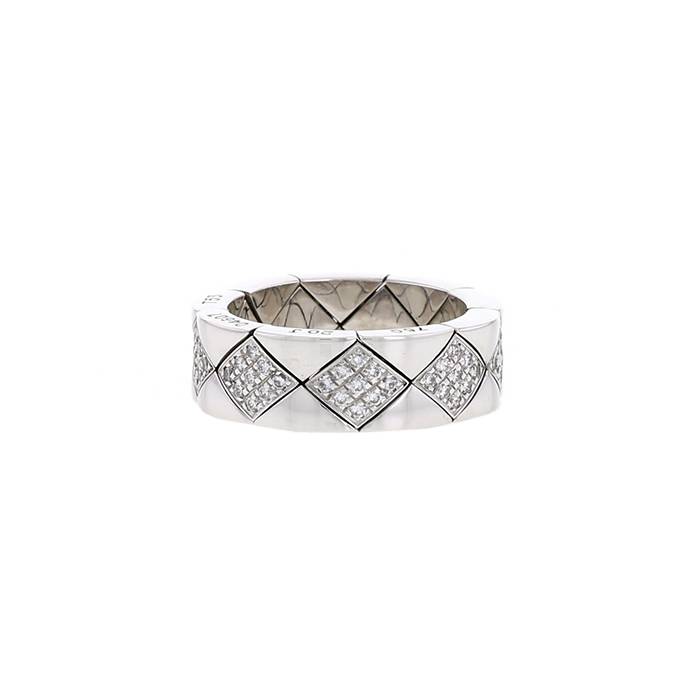 Chanel Matelassé ring in white gold and diamonds - 00pp