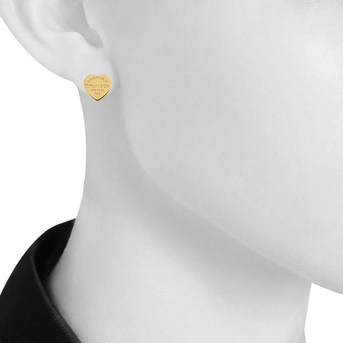 Tiffany & Co Return To Tiffany small earrings in yellow gold - Detail D1