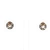 Paire de puces d'oreilles Dinh Van Pulse en or rose et diamants - 360 thumbnail