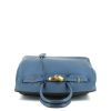 Borsa Hermes Birkin 35 cm in pelle taurillon clemence blu - 360 Front thumbnail