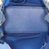 Hermes Birkin 35 cm handbag in blue leather taurillon clémence - Detail D2 thumbnail