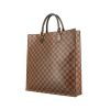 Louis Vuitton  Sac Plat shopping bag  in ebene damier canvas  and brown - 00pp thumbnail
