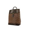 Louis Vuitton Soho backpack in ebene damier canvas and brown leather - 00pp thumbnail
