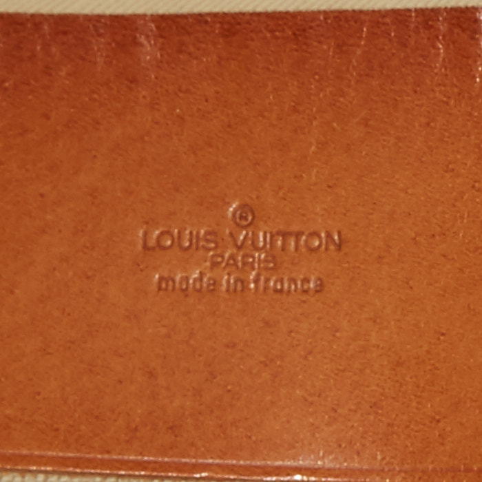 Valigia flessibile Louis Vuitton Sirius 45 in tela monogram marrone e pelle naturale - Detail D5