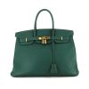 Hermes Birkin 35 cm handbag in malachite green togo leather - 360 thumbnail