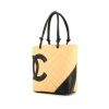 Chanel Cambon handbag in beige and black quilted leather - 00pp thumbnail