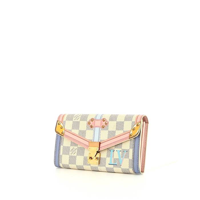 Portefeuille Louis Vuitton en toile damier azur