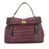 Yves Saint Laurent Muse Two large handbag in purple leather - 360 thumbnail