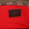 Louis Vuitton Louis Vuitton Sac Plat shopping bag in ebene damier canvas and brown leather - Detail D3 thumbnail