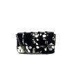 Chanel handbag in black and white canvas and black leather - 360 thumbnail