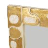 Mithé Espelt, rare "Ouvéa" mirror, in embossed and glazed earthenware, crackled gold in two finishes and crystallized glass, model from the 1980's - Detail D1 thumbnail