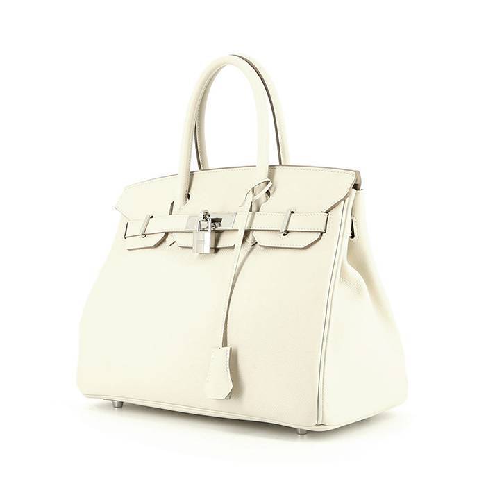 fringed flap shoulder bag White, Hermès Birkin Handbag 389661