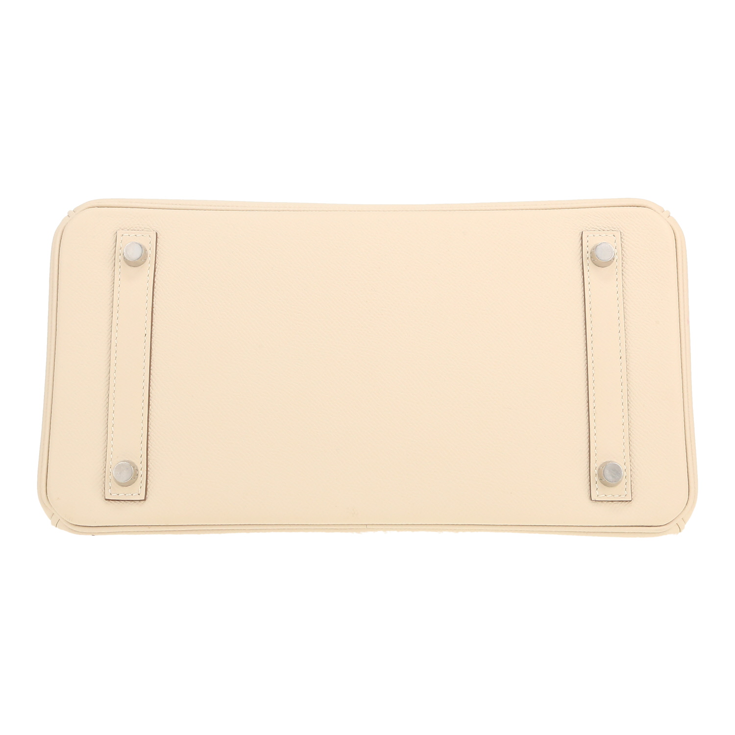 Sac à main Hermès  Birkin 30 cm en cuir epsom blanc - Detail D1