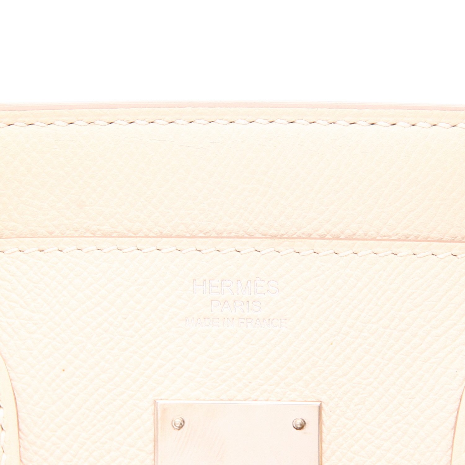 Sac à main Hermès  Birkin 30 cm en cuir epsom blanc - Detail D2