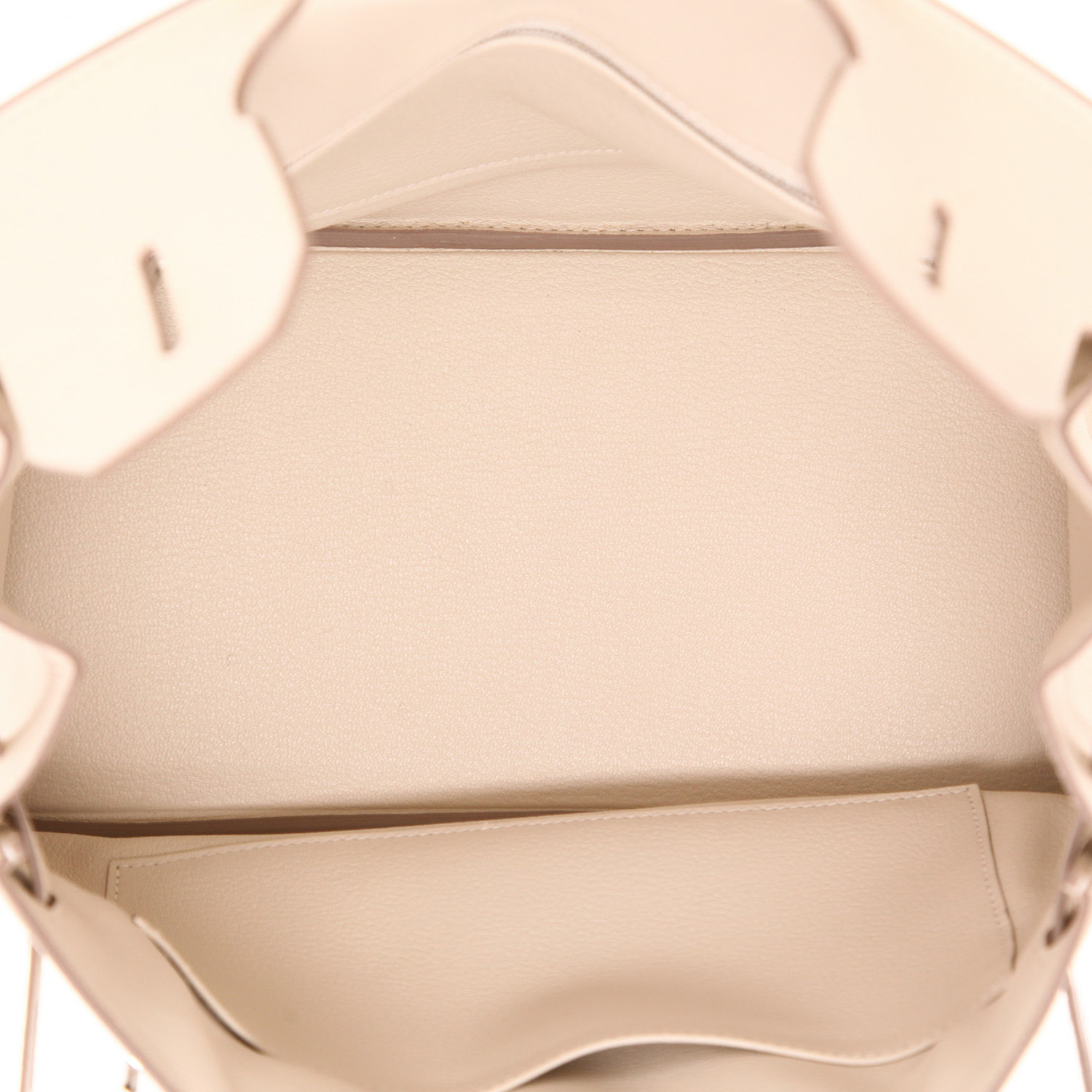 Hermès  Birkin 30 cm handbag  in white epsom leather - Detail D3