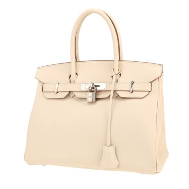 Sac à main Hermès  Birkin 30 cm en cuir epsom blanc