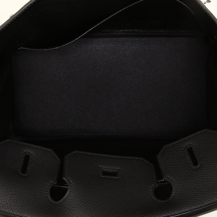 Borsa Hermes Birkin 30 cm in pelle togo nera - Detail D3