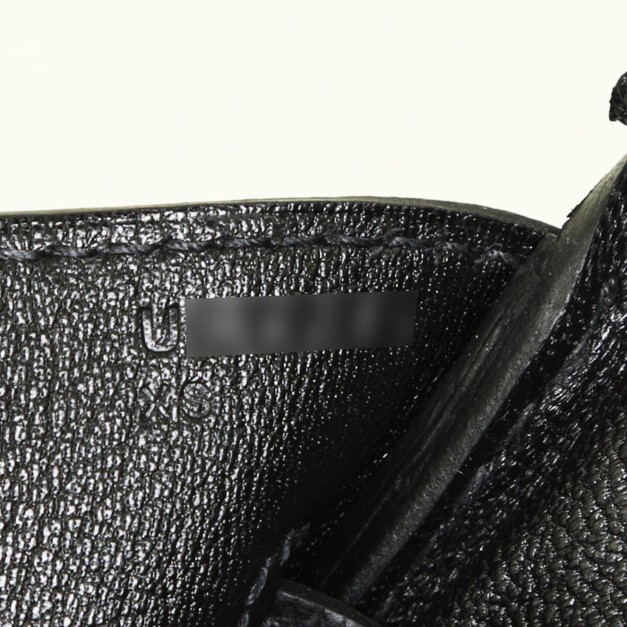 Bolso de mano Hermes Birkin 30 cm en cuero togo negro - Detail D4
