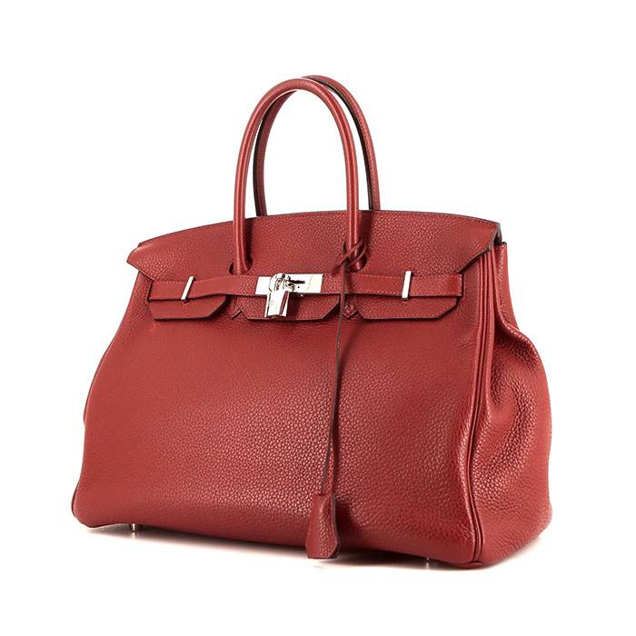 Hermes Birkin Bag Togo Leather Gold Hardware In Red