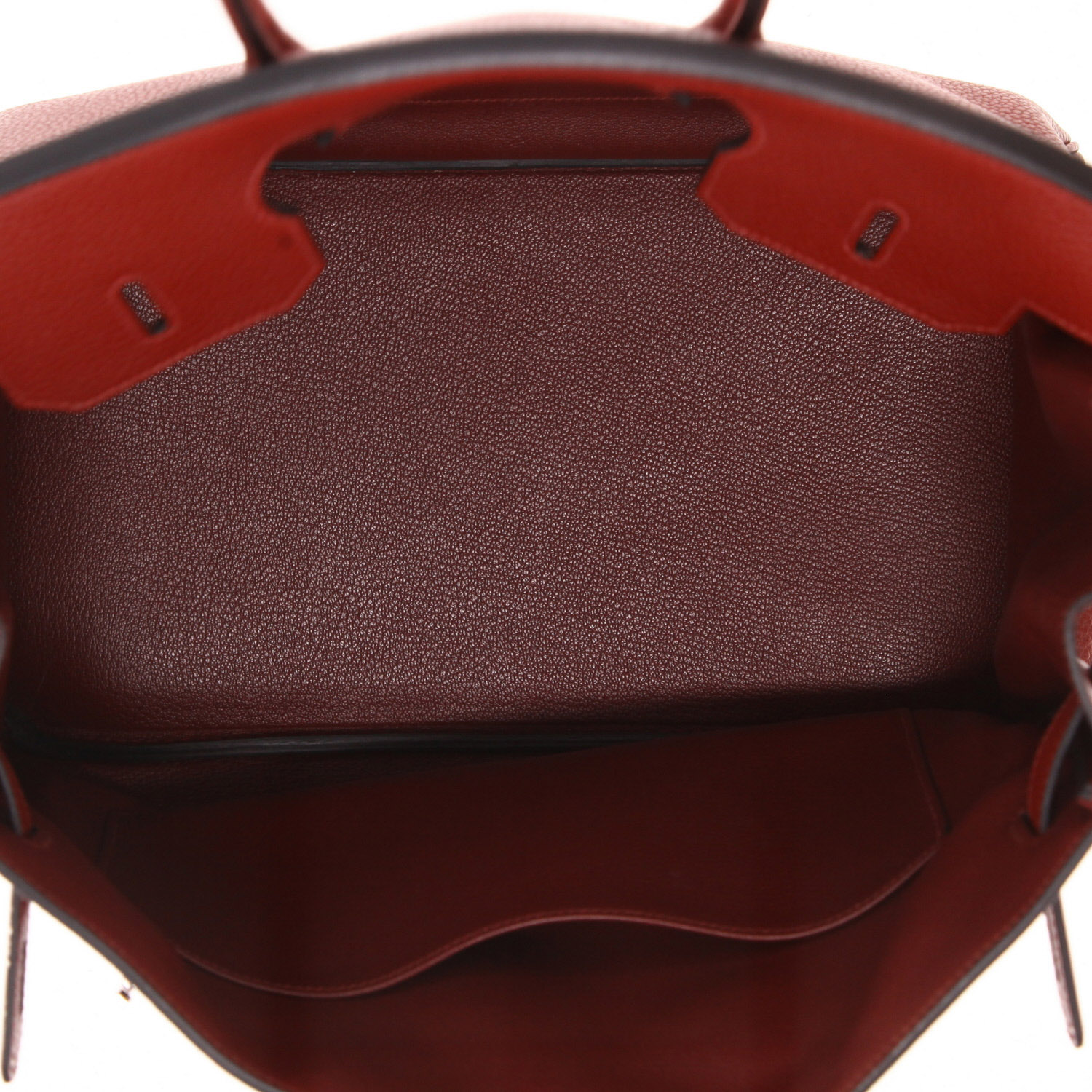 Borsa Hermes Birkin 35 cm in pelle togo rossa - Detail D3